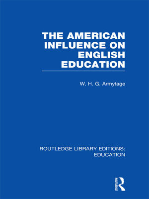 cover image of American Influence on English Education